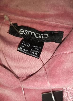 Рожева велюрова домашня сукня esmara, l, xl7 фото