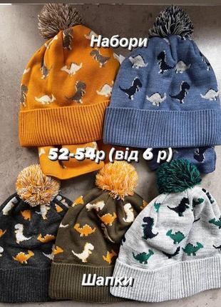 Зимняя шапка/набор шапка+снуд для мальчиков с драконами3 фото