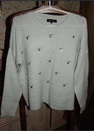 Красивый тёплый новогодний свитер джемпер размер м