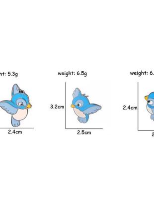 Набір пінів / значків / брошки птиці7 фото