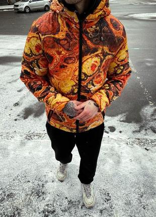 Куртка мужская ветрозащитная с принтом ( осень-зима )