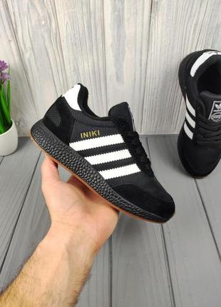 Кросівки жіночі осінь — зима adidas iniki thermo black4 фото