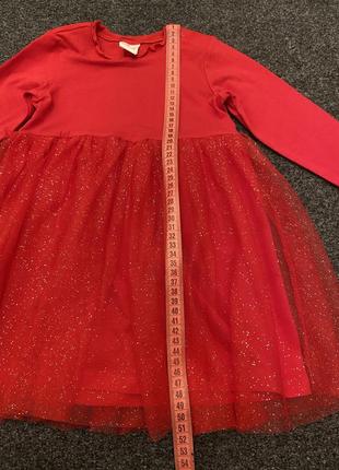 Плаття святкове червоне на 9-12 місяців4 фото
