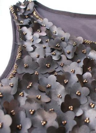 Красивое коктельное платье с отделкой шоколадного оттенка тренд2 фото