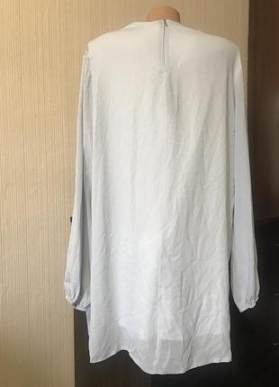 Голубое платье с чокером нежное 3