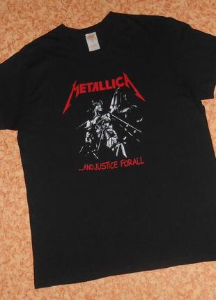 Футболка metallica and justice for all/рок мерч