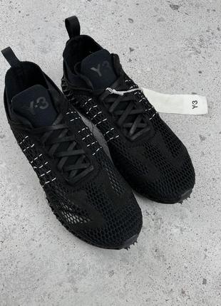 Adidas y-3 yohji yamamoto runner 4d halo black кроссовки мужские оригинал8 фото