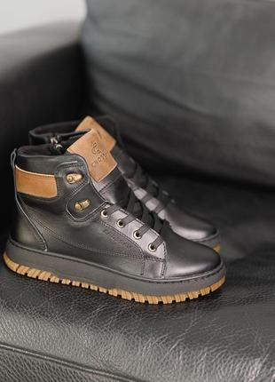 ❄️качественная натуральная кожа ❄️ ботинки зимние базовые2 фото