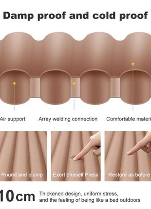 Коврик надувной 10см с подушкой и встроенным насосом, каремат туристический9 фото