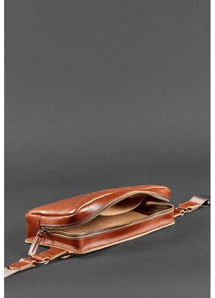 Шкіряна сумка dropbag maxi світло-коричнева7 фото