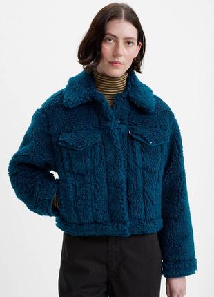 Куртка тедди levi's baby bubble sherpa trucker jacket2 фото