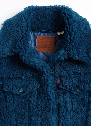 Куртка тедди levi's baby bubble sherpa trucker jacket5 фото