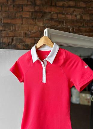 Nike dri-fit women’s pink sport polo shirt жіноче, спортивне поло2 фото