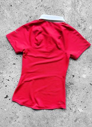 Nike dri-fit women's pink sport polo shirt женское, спортивное поло6 фото