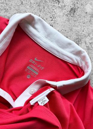 Nike dri-fit women’s pink sport polo shirt жіноче, спортивне поло7 фото