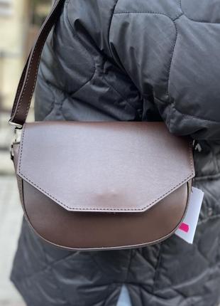 Стильна сумка жіноча коричнева welassie