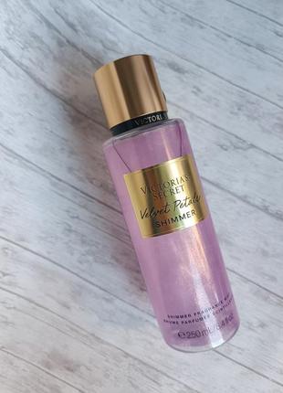 Victoria's secret velvet petals shimmer fragrance mist з шимером1 фото