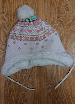 Шапка новая на овчине 2-3года