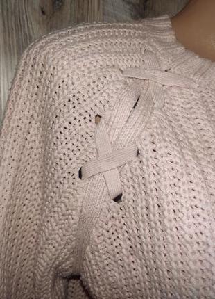 Женский теплый, зимний свитер, пудра, 44 размер, new look2 фото