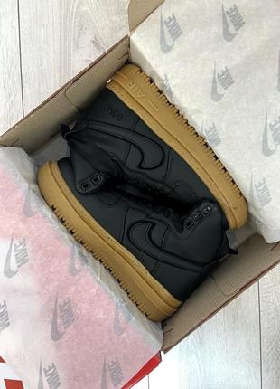 Nike air force 1 gore-tex black&amp;brown5 фото