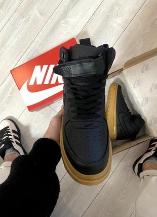 Nike air force 1 gore-tex black&amp;brown3 фото