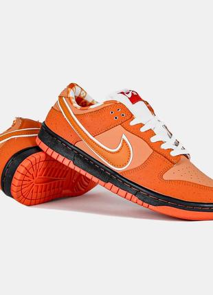 Женские кроссовки concepts x sb dunk low pro qs orange lobster5 фото