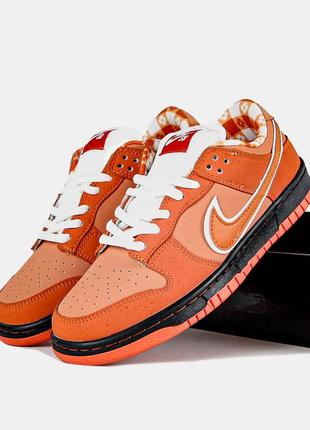 Женские кроссовки concepts x sb dunk low pro qs orange lobster1 фото