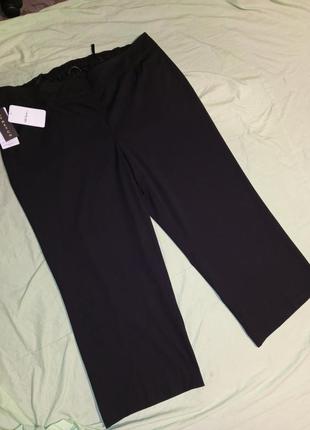 Новые,с биркой,стрейч,чёрные,широкие брюки с карманами,мега батал,ulla popken4 фото