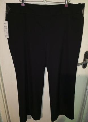 Новые,с биркой,стрейч,чёрные,широкие брюки с карманами,мега батал,ulla popken1 фото