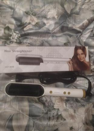 Електричний гребінець щітка плойка випрямляч 40 ват fast hair straightener для укладання та сушіння волосся