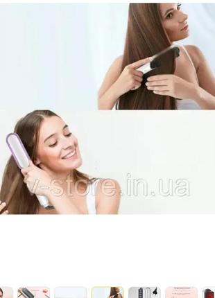 Електричний гребінець щітка плойка випрямляч 40 ват fast hair straightener для укладання та сушіння волосся2 фото