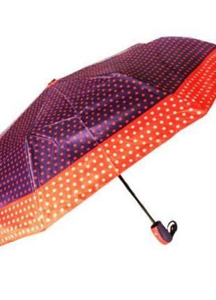 Зонтик полуавтоматический "горошек", фиолетовый1 фото
