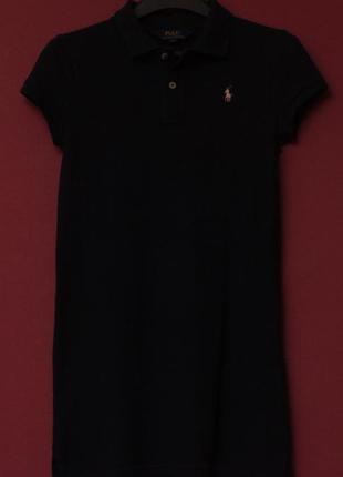 Polo ralph lauren рр xs поло удлиненное платице из пике