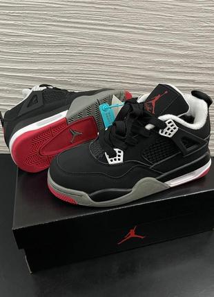 Nike air jordan 4 retro « bred » fur2 фото