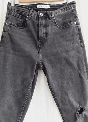 Темно серые джинсы от zara размер s м8 фото