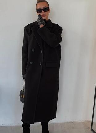 Жіноче пальто прямого крою з кашеміром6 фото