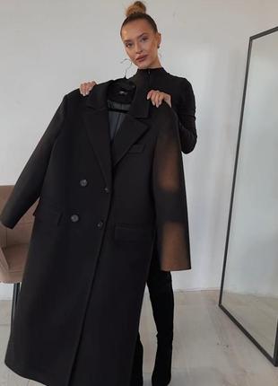 Жіноче пальто прямого крою з кашеміром5 фото