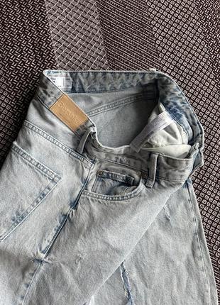 Bershka 90s wide collection distressed baggy jeans джинсы брюки оригинал бы у8 фото