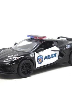 Машинка металева kinsmart "chevrolet corvette police"