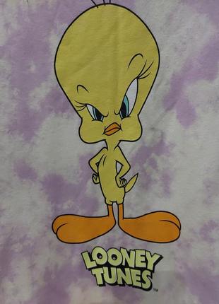 Стильный свитшот с утенком твитти looney  tunes от h&m лавандовые облака 42-469 фото