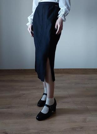 Винтажная шерстяная юбка карандаш классическая geiger австрия