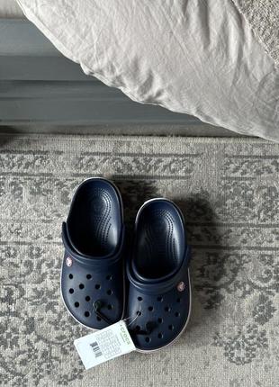 Крокси crocs crocband колір navy, орігінал. розмір m5 | w75 фото