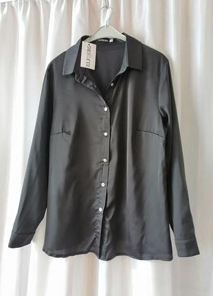 Красива стильна шовкова сорочка блуза сорочка рубашка можна носити як оверсайз так і в обтяжку орієн