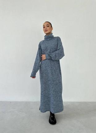Платье теплое зимнее длинное, платье под горло6 фото
