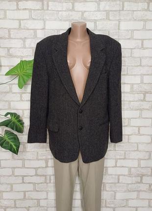 Новый мега теплый мужской пиджак/жакет со 100 % шерсти, ткань ёлочка, размер 3-5хл