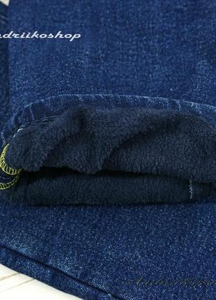 Утеплені джинси 158см для хлопчиків на флісі3 фото