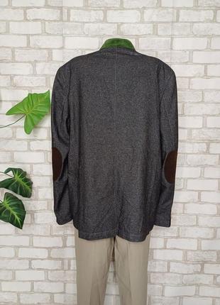 Новый мега теплый пиджак/жакет на 41 % шерсть в сером цвете с локотками, размер 3-4хл2 фото