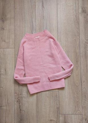Вовняний джемпер светр пуловер 146 152 см рожевий шерстяной джемпер свитер пуловер 146 152 см розовы