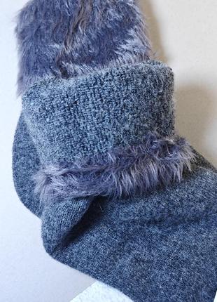 Носки женские шерсть ламы с отворотом3 фото