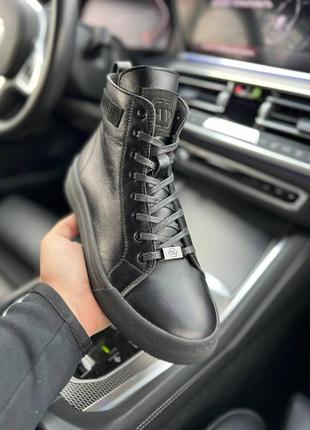 Зимние ботинки philipp plein из высококачественной натуральной плотной кожи3 фото